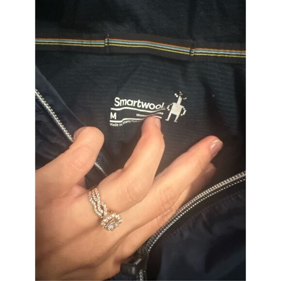 Smartwool Navy Blue Merino Sport Ultra Light Anorak Pullover Jacket Size Medium - Picture 4 of 7